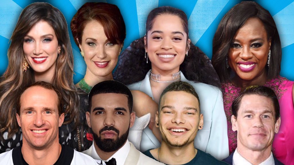 dwtsgame's tweet photo. The collective of #TeamJarrell @jarrbrooks
@sierraboggess
@drewbrees
@KaneBrown
@JohnCena
@violadavis
@Drake
@DeltaGoodrem
@EllaMai https://t.co/QGV7BHtd90