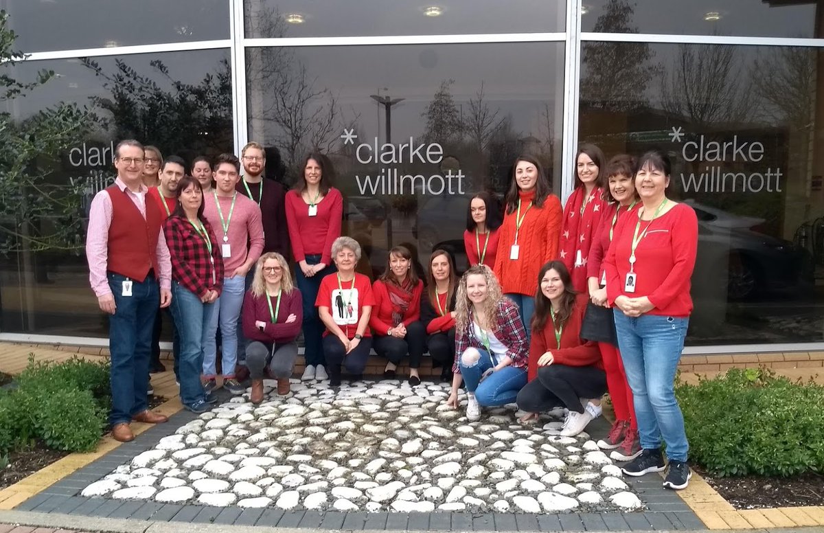 CWPropertyLit's tweet photo. @Clarkewillmott's Taunton office and #CWPartner Nicola Seager are raising awareness of encephalitis by supporting their ReD4WeD campaign on #WorldEncephalitisDay.  Follow @encephalitis for further information and to support the cause. https://t.co/vxq90KHPY1