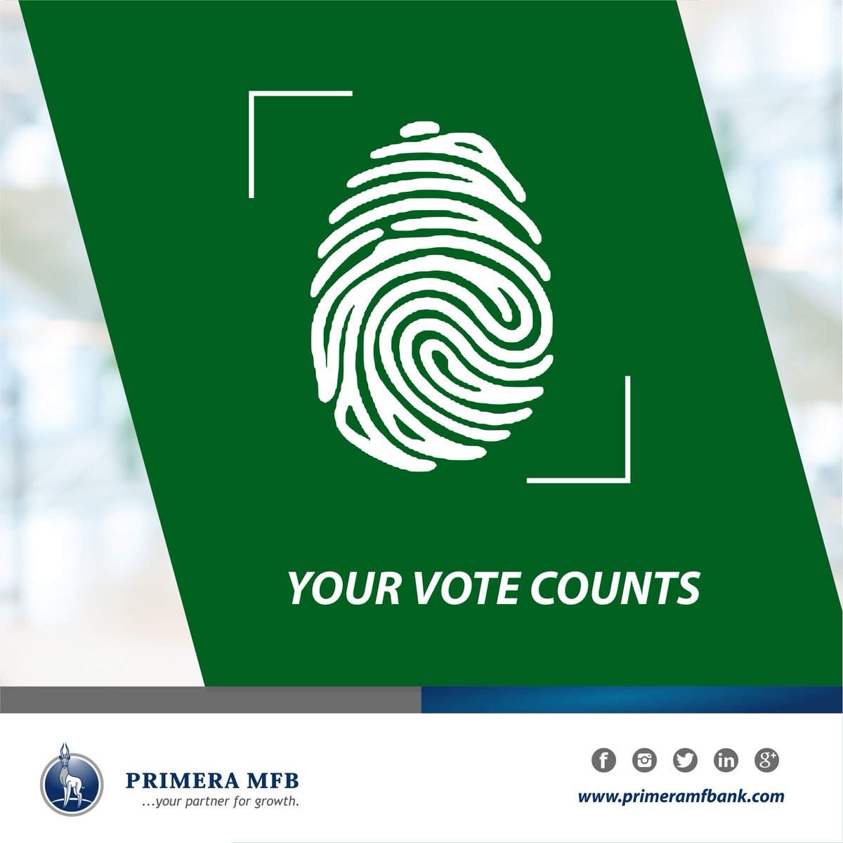TGIF
This weekend exercise your civic responsibility by voting.

Your vote counts

#tgif #nigeriadecides #yourvotecounts #yourprtnerforgrowth
