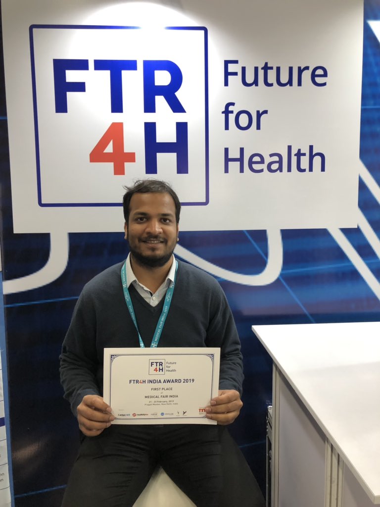 FTR4H's tweet photo. Proud winners of our All-India #DigitalHealth Awards 🥇 🥈 🥉 held at Pragati Maidan, New Delhi 🇮🇳 Feb 22 2019 1st @janitriofficial 2nd @YostraL 3rd @MutelcormHealth - real rockstars in #HealthTech #mHealth #eHealth #ConnectedHealth https://t.co/VZoTvSpF9s