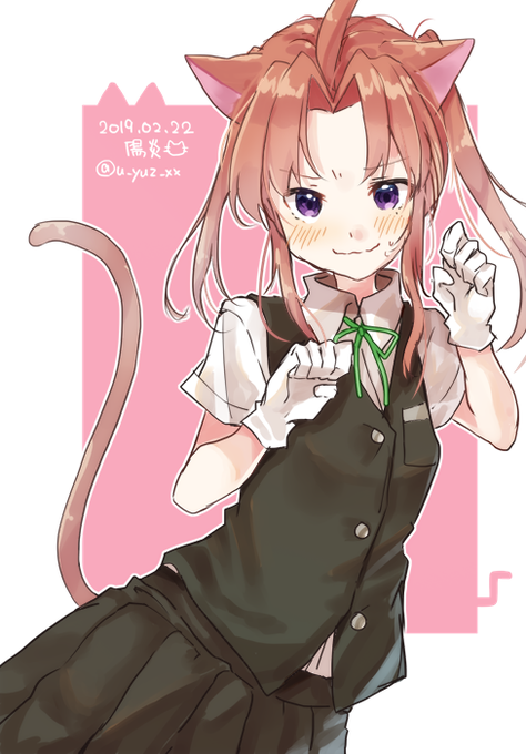 「cat day twintails」 illustration images(Latest)