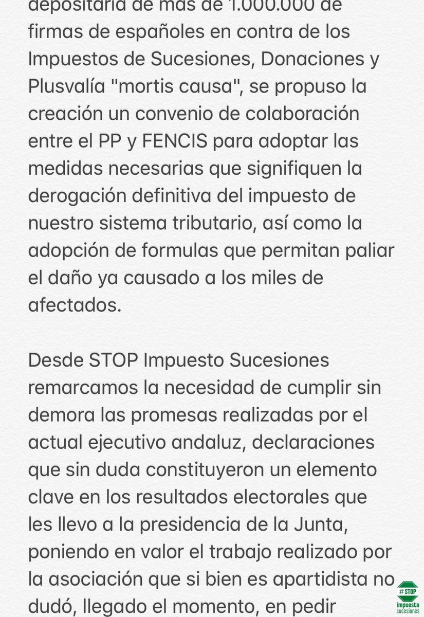 impuestosucesio's tweet photo. Las plataformas que luchan contra el Impuesto de Sucesiones y Donaciones en España integradas en #FENCIS han iniciado una serie de contactos con partidos políticos para impulsar la supresión definitiva de ese impuesto y para que los políticos conozcan conozcan el drama. https://t.co/z2cwgfJzr9