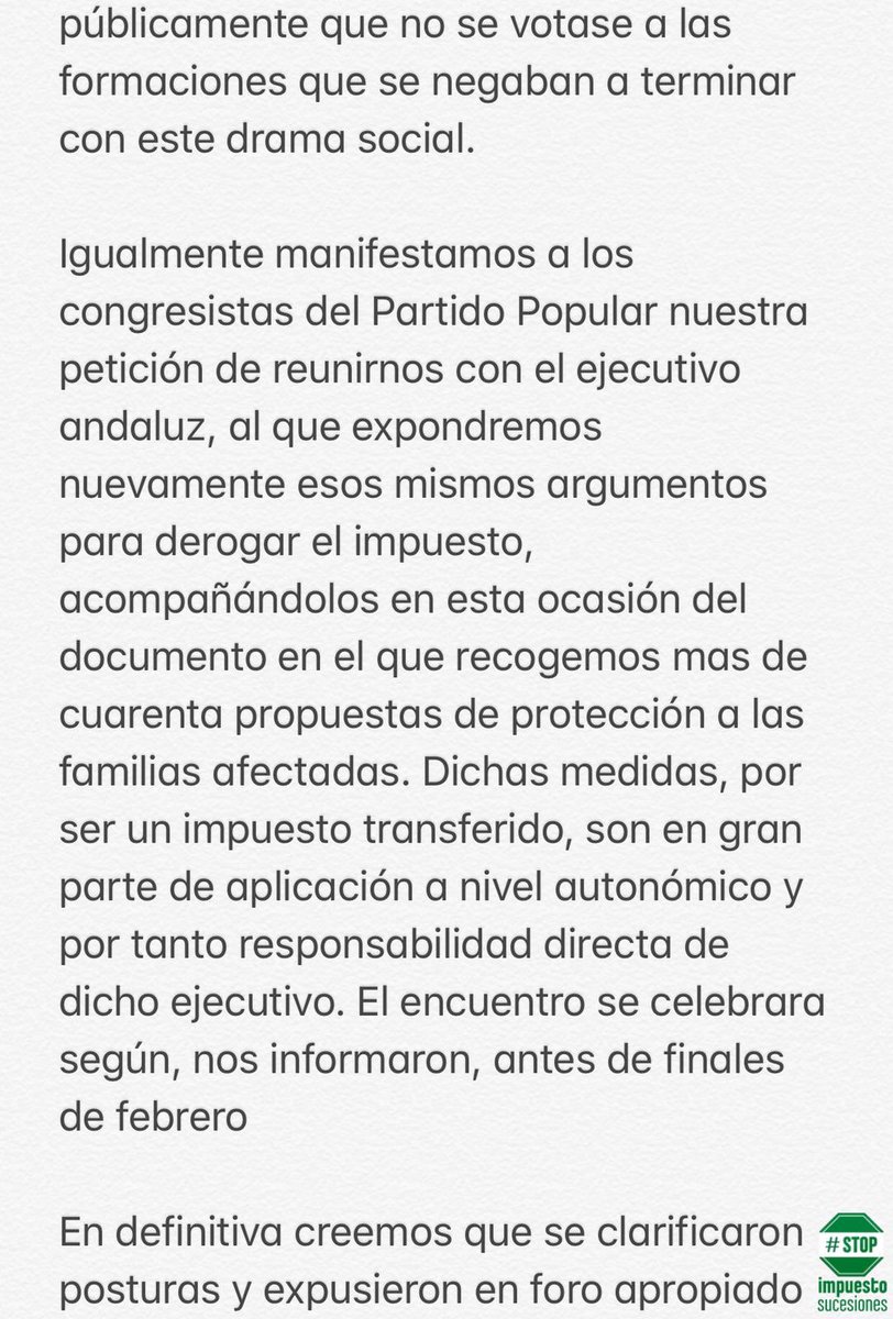 impuestosucesio's tweet photo. Las plataformas que luchan contra el Impuesto de Sucesiones y Donaciones en España integradas en #FENCIS han iniciado una serie de contactos con partidos políticos para impulsar la supresión definitiva de ese impuesto y para que los políticos conozcan conozcan el drama. https://t.co/z2cwgfJzr9