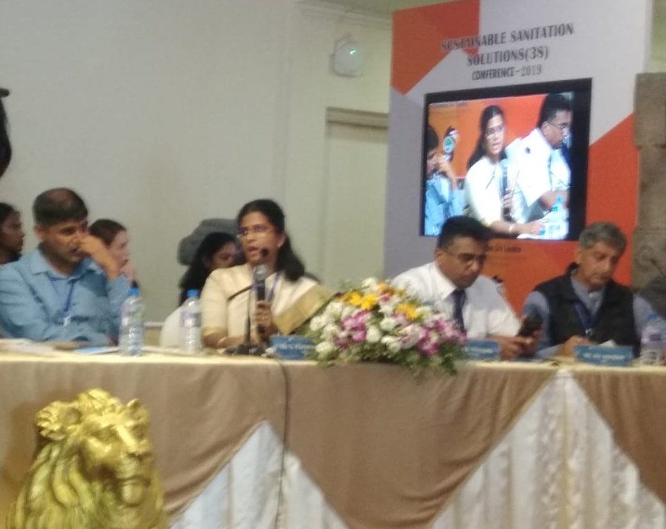 tspadmapriya's tweet photo. Spoke about @SanFirstIndia s container based GroSan toilets at the SACOSAN #3Sconference in Sri Lanka. An ideal non-sewered ecological solution to combat water scarcity, inadequate infrastructure, contamination & environmental pollution #circulareconomy #GoGroSan #SwachhBharat https://t.co/nsjSApHJxl