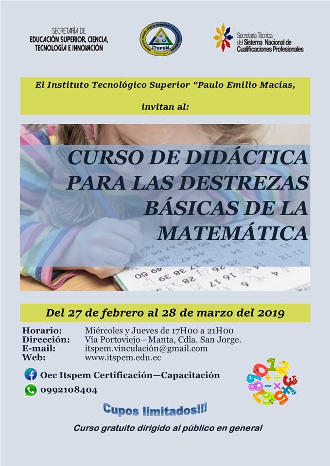 ISTPEM1's tweet photo. Opta por estas capacitaciones en estas áreas de la educación inicial #SomosItspem https://t.co/s633R52JIe