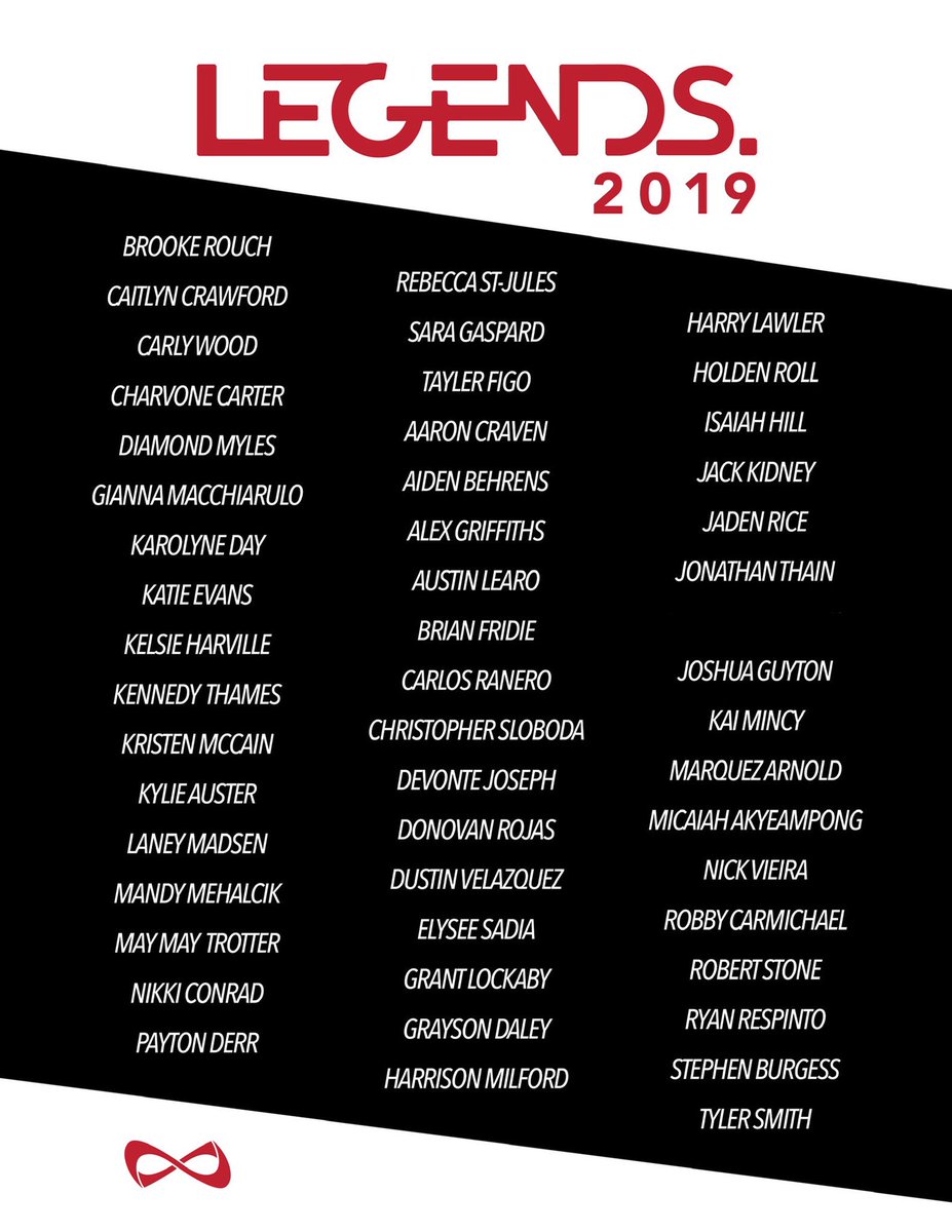 Nfinity's tweet photo. Here are your 2019 #nfinitylegends thank you to everyone for your submissions the talent pool was UNREAL this year‼️&amp; CONGRATULATIONS to our new #legends ✨❤️ https://t.co/SEHRWN4dGW