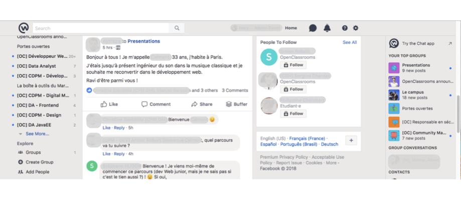 OCFrance's tweet image. Étudier en ligne tout seul ? 
Sauf chez OpenClassrooms ! On vous en dit plus ici 👉🏽 oc.cm/2GODsPT