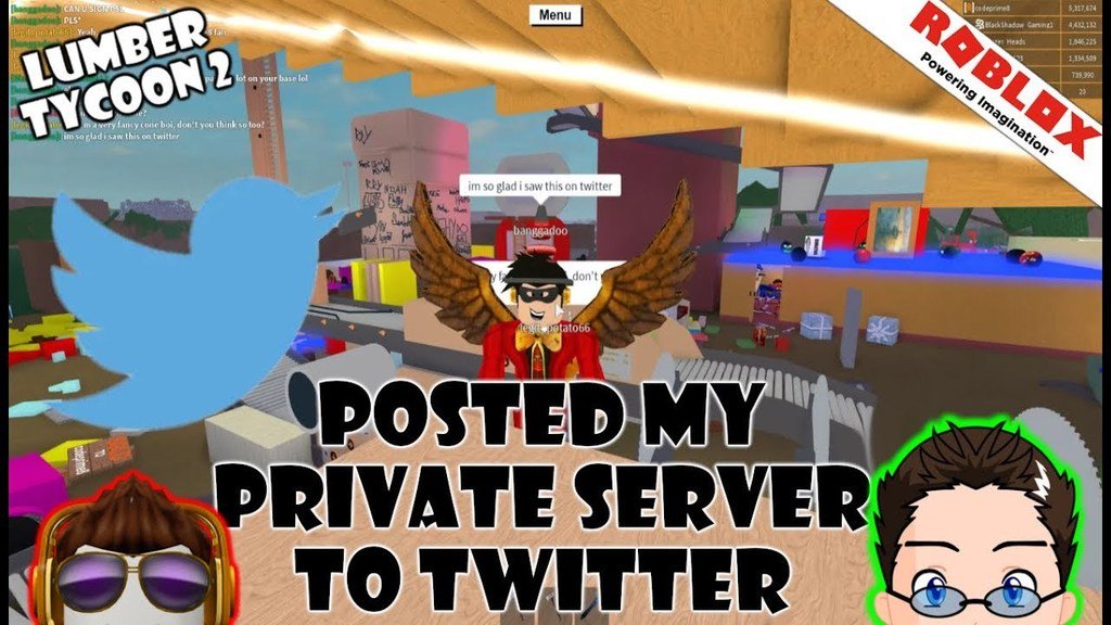 Codeprime8 On Twitter Roblox Lumber Tycoon 2 Posting My Private Server On Twitter - free vip server roblox lumber tycoon 2 youtube