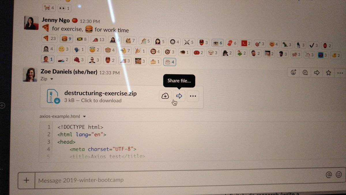 jammingcodes's tweet photo. We follow orders well #emojis4life #cohort21 https://t.co/JUtG74X5li