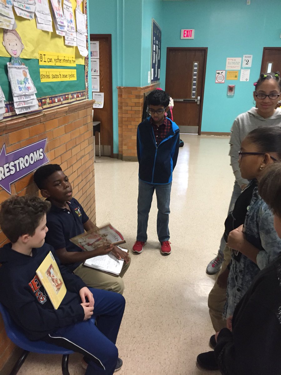 Betances students presenting their Black History Month projects <a href="/BetancesOwls/">Betances OWLS</a> <a href="/hps_PK12Lit/">HPS Literacy</a> <a href="/HartfordSuper/">Dr. Andraé Townsel</a> #studentledlearningwalks