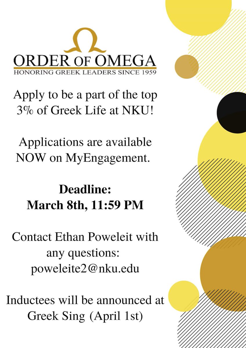 NKUOrderofOmega's tweet photo. APPLY APPLY APPLY!!! https://t.co/5agGJaCRCS