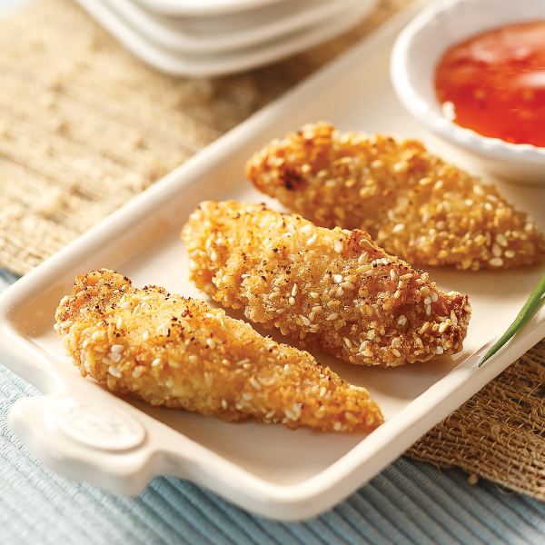 MackenzieLTD's tweet photo. New for spring! Our Sesame Chicken Tenders are anything but ordinary. Serve as an appetizer or pair with rice for a quick gourmet meal. https://t.co/t7KhUttIq3 https://t.co/PvTUQ1YuQB