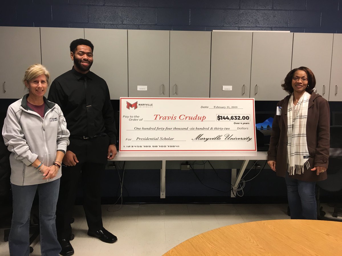 FHCGuidance's tweet photo. Congrats to Austin Crudup for winning the Presidential Scholarship at Maryville University!!  There was only one student chosen for this scholarship, it includes cost of tuition and room and board for four years! Way to go Austin!! https://t.co/vAlReNJ6fz
