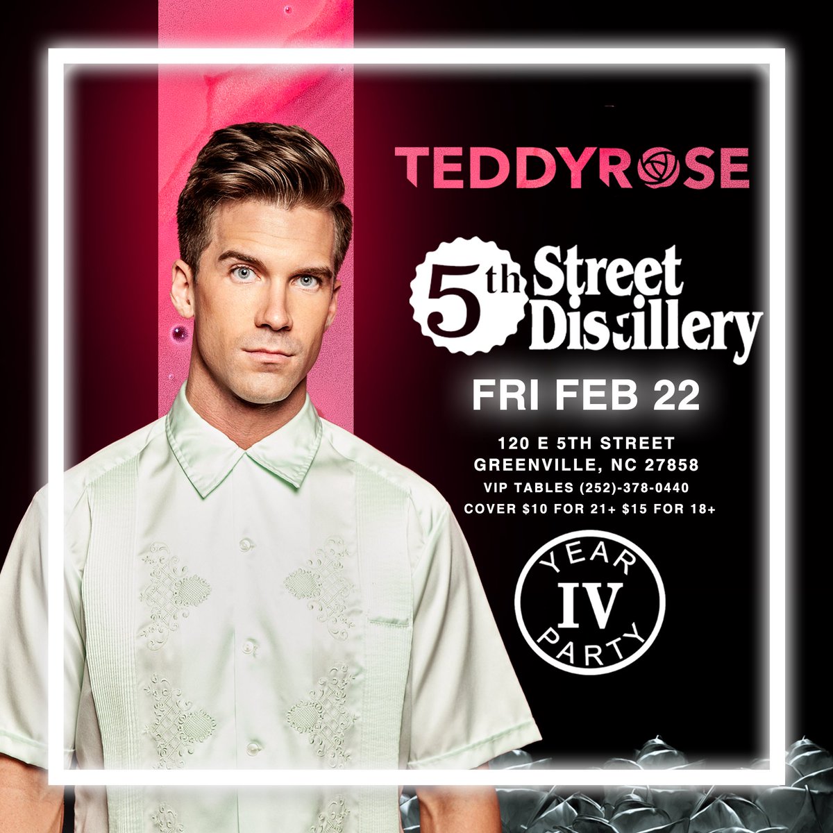 whereUdonate's tweet photo. @fouryearparty is bringing their Spring Tour with @teddyyrose to ECU at @fifthstreet252 this Friday night in their search of the best party school in the nation! Tickets are for sale in their bio, contact @fouryearparty for special VIP &amp; Fraternity prices! #turnuportansfer #ecu https://t.co/IN0qUvExov