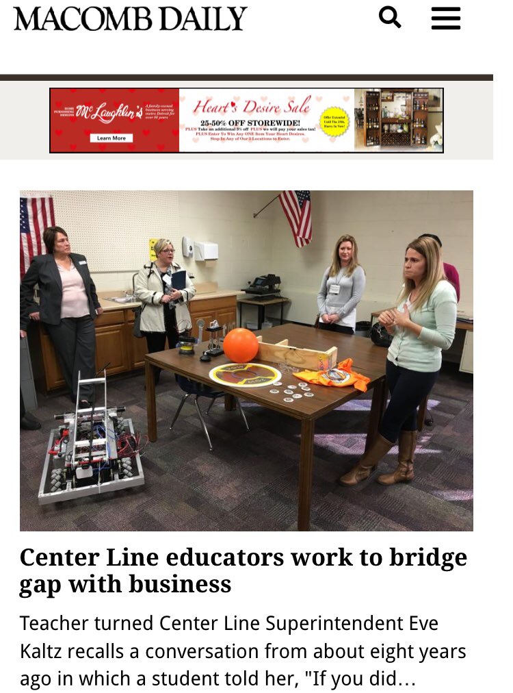 Our robot made it at the top of <a href="/macombdaily/">The Macomb Daily</a> thankyou🧡🖤 #omgrobot #frc #deepspace