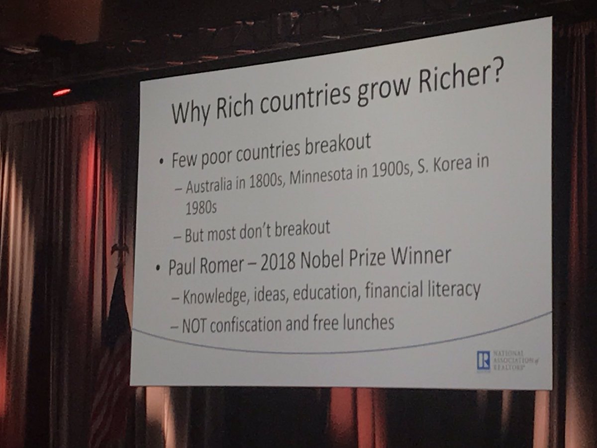 At the #NAR #RPACPCconf listening to Lawrence Yun our chief economist speak.  2018 was the best year in the past 15 years for economic growth!