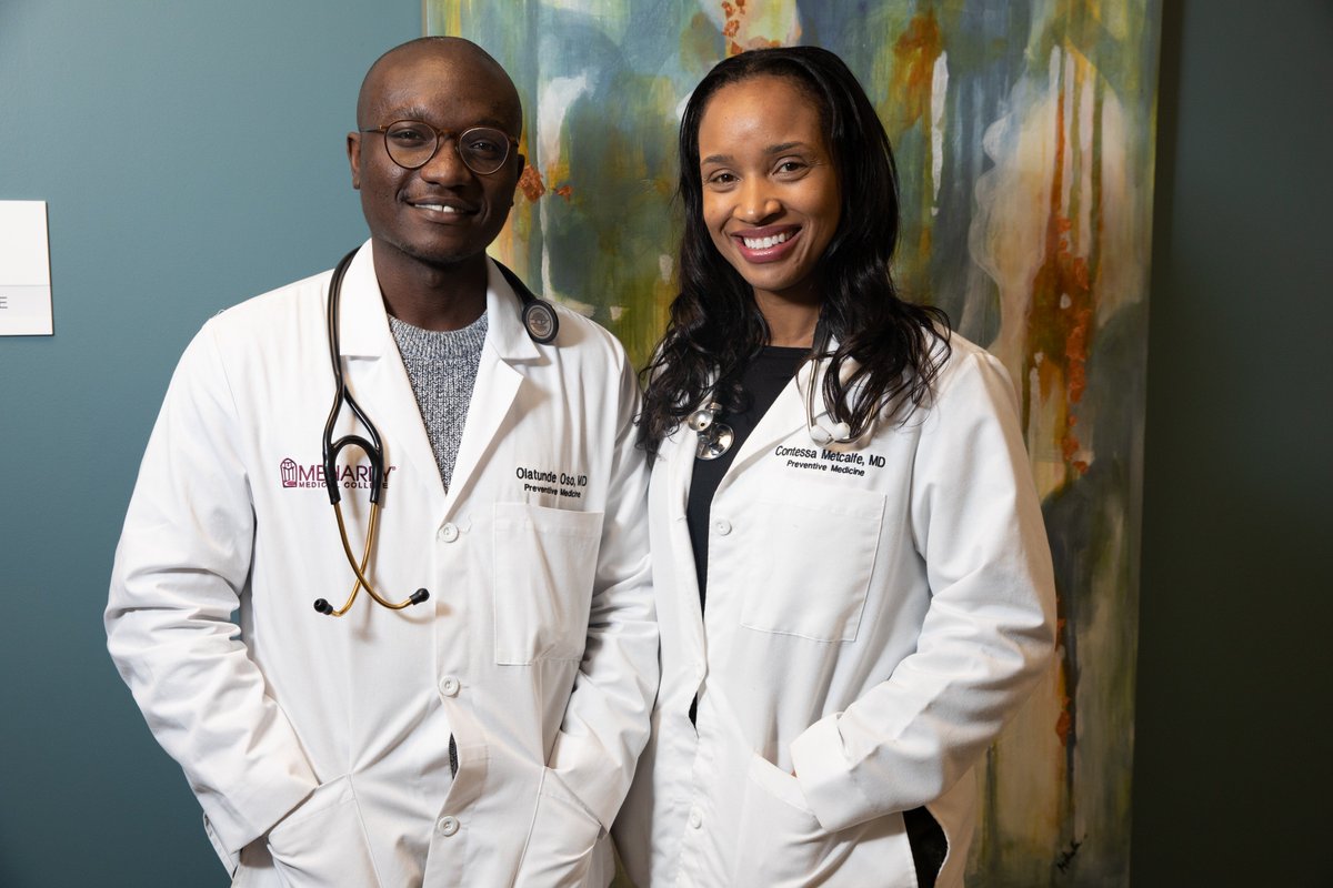 Sending appreciation and love to our amazing residents at Meharry. Dr. Metcalfe and Dr. Olatunde Oso are resident in Family Medicine at Meharry. #thankaresident