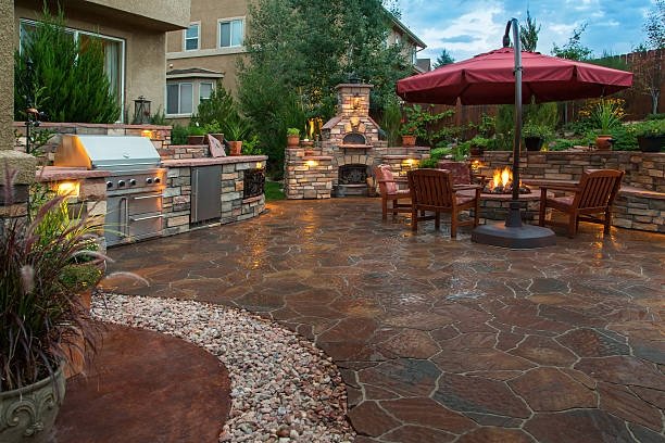 CustomJaime's tweet photo. Get ready for Spring by giving your backyard a makeover! Add a patio with a firepit to spruce up your space. https://t.co/OF8K2uyJP2