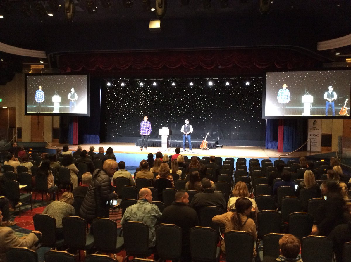 CISCSymp's tweet photo. Benji and Wade are on stage. https://t.co/oIR3BluP6m