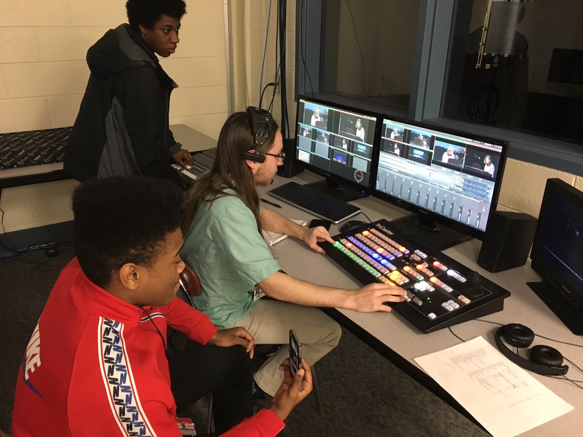 BCIT Entertainment Tech students live recording and switching of talent show @BCITMedfordCTE @BCITTWEETS