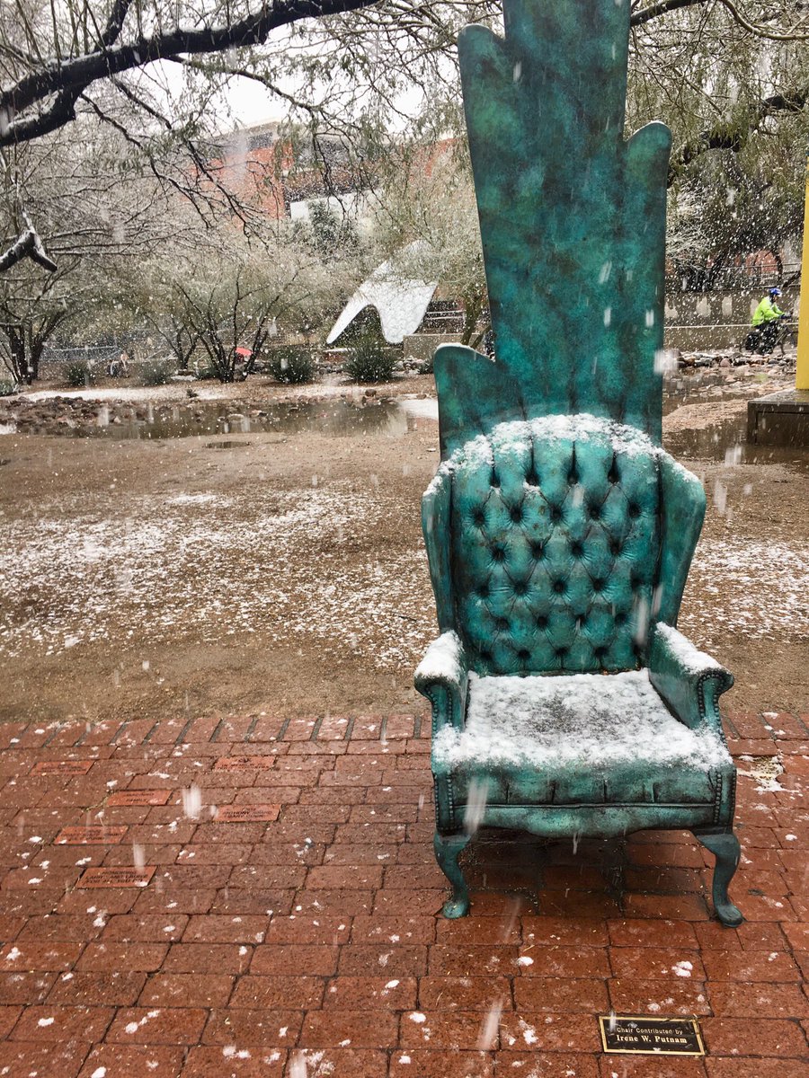 UA_TFTV's tweet photo. It’s all topsy-turvy here in the Fine Arts corner! We’ve got snow! https://t.co/DBxgYlACxG