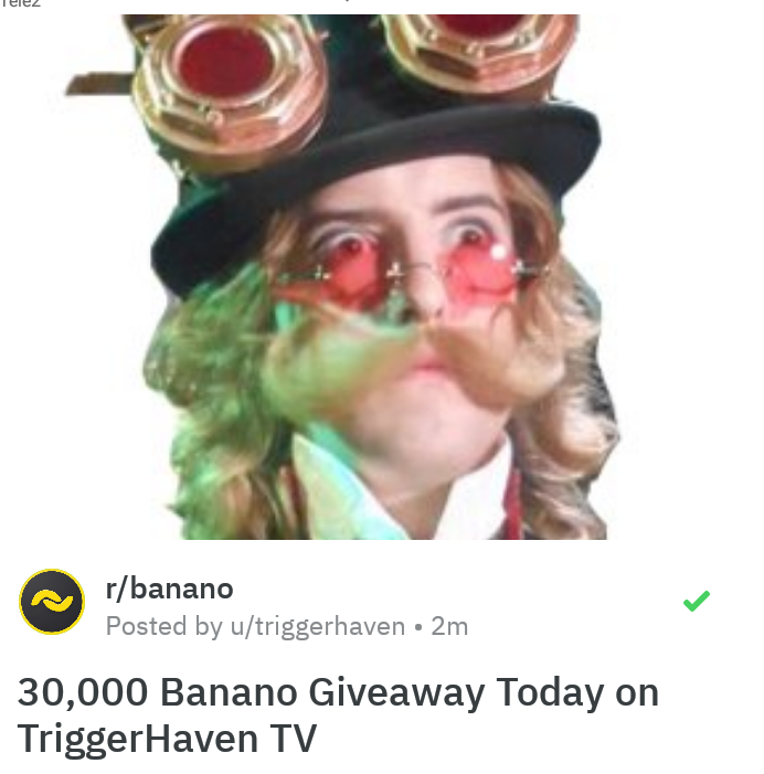 bananocoin's tweet photo. 30k $BANANO giveaway today at TriggerHaven TV!
All details here:
https://t.co/AimloHrym5
#bananocommunity #airdrop #twitch #giveaway #Cryptocurrency #cryptonews #banano #cryptonews #hiddengem #freemoney #digitalart #wizard #letsplay #watchit #cryptogames #lasttag #reallylasttag https://t.co/hwxfPgz69H