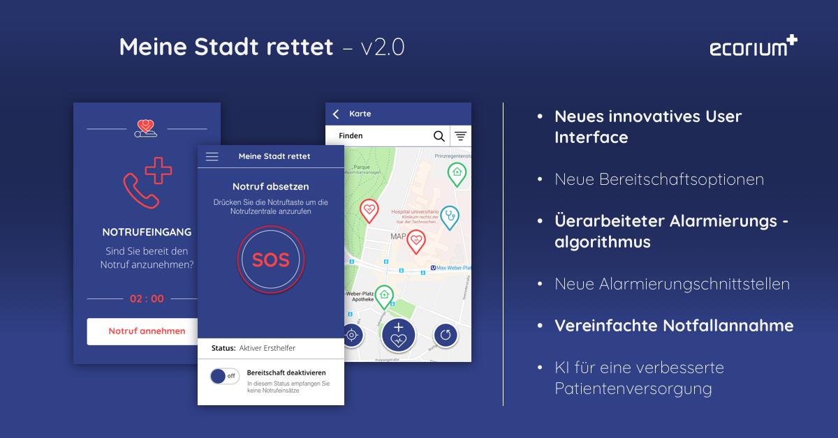 MSrettet's tweet image. Seit Februar für #iOS #iPhone verfügbar: Unsere rundum optimierte #App #MeineStadtrettet mit einem neuen User Interface, verbesserten Algorithmen, erweiterten Einstellungsmöglichkeiten, regionalen Erste Hilfe-Kursen u.v.m.! Die Version für #Android #Google folgt noch im Q2 2019.