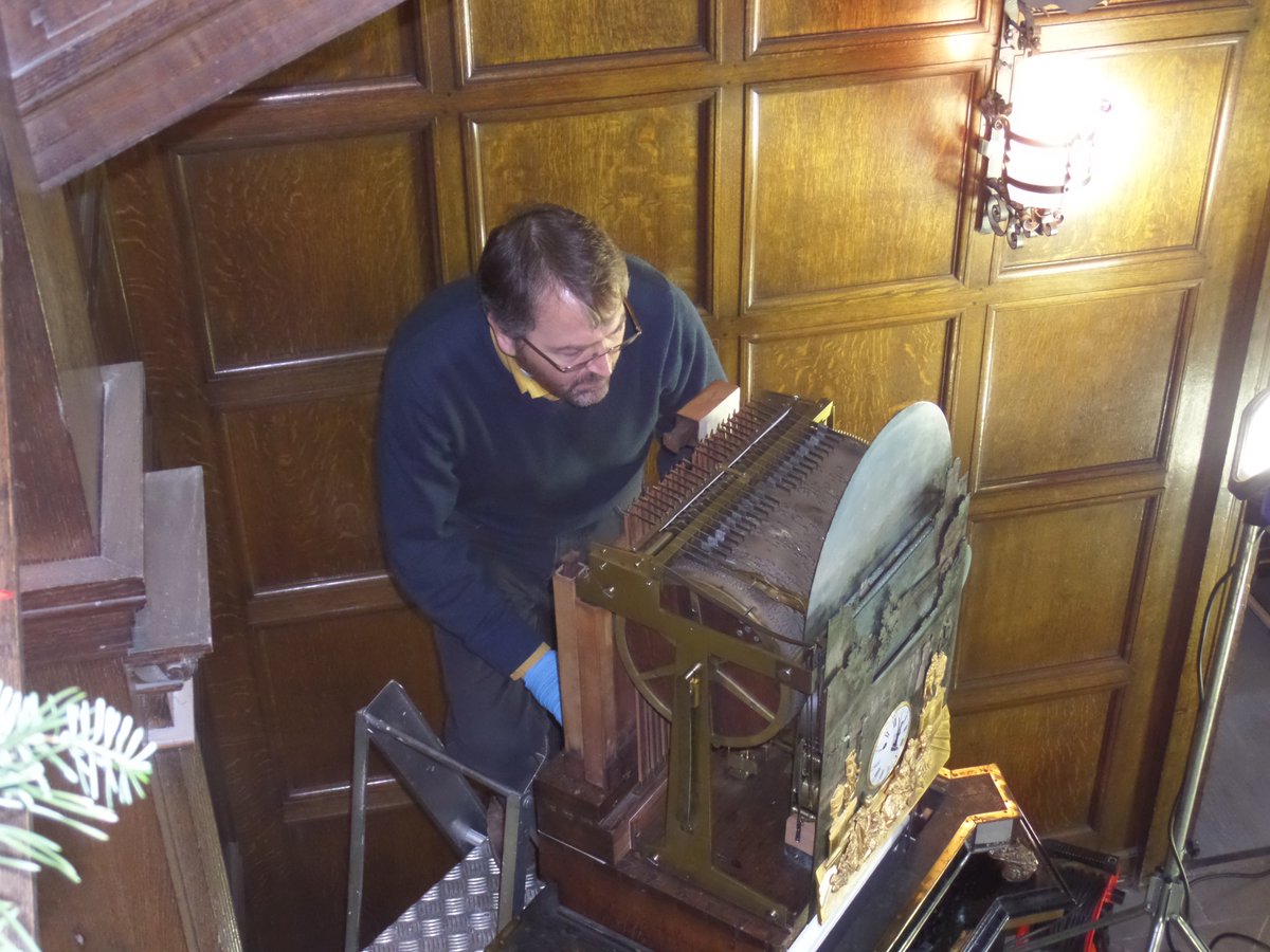 AskaConservator's tweet photo. Annual check and service to the Pyke organ clock taking place on 4 March 2019. This is an important part of its ongoing conservation, so that Pyke is always ready for @TempleNewsam's most favourite people on the planet..... our visitors! I feel a Bryan Adams song coming on..... https://t.co/0H2CYs3IgK