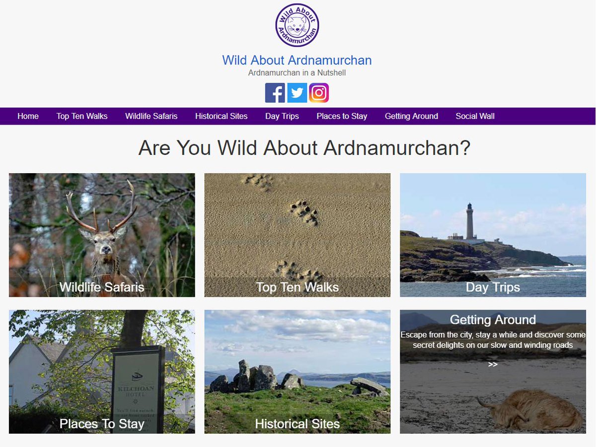 We are pleased to announce the launch of our new website.  Share your love of Ardnamurchan and tag your tweets with #ardnamurchan to see them on our Social Wall.  wildardnamurchan.com
<a href="/Outdoor_Capital/">Outdoor Capital of the UK - Lochaber</a> <a href="/VisitScotland/">VisitScotland</a> @KateForbesMSP
