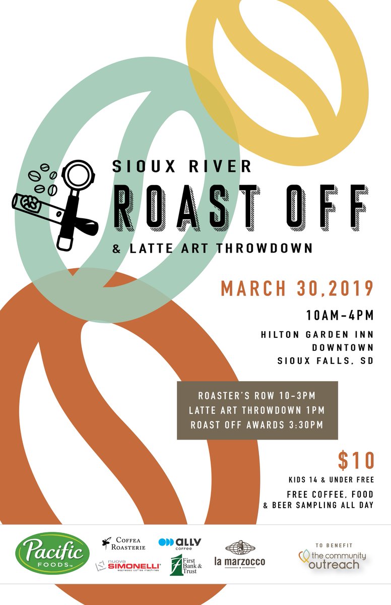 Mark your calendar! The Sioux River Roast Off &amp; Latte Art Throwdown is March 30th! <a href="/dtsiouxfalls/">Downtown Sioux Falls</a> @VisitSiouxFalls