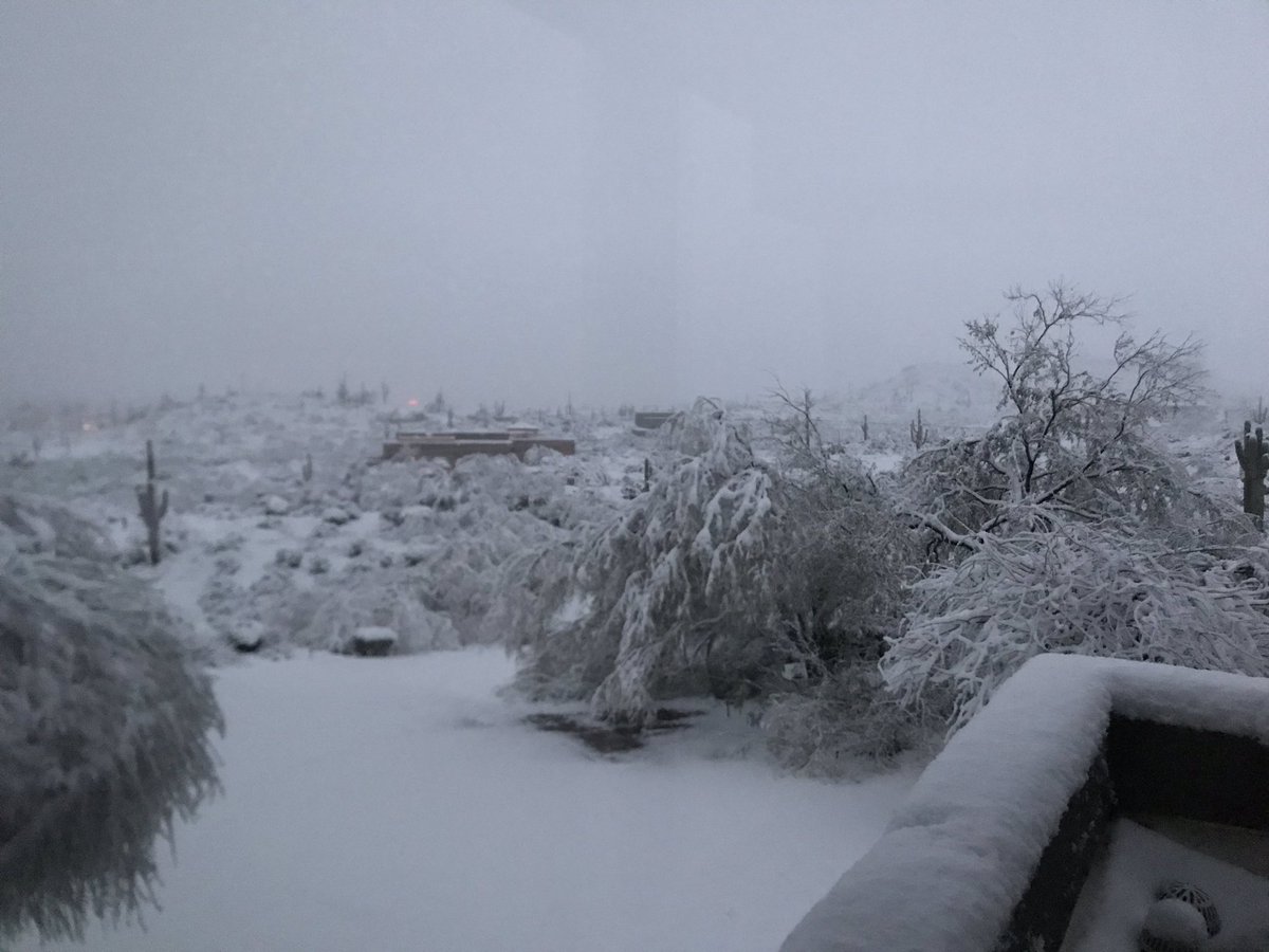 MiaGarciaAZ's tweet photo. Never thought I’d wake up to this view of Pinnacle Peak in North Scottsdale. https://t.co/QrrITxGJJd