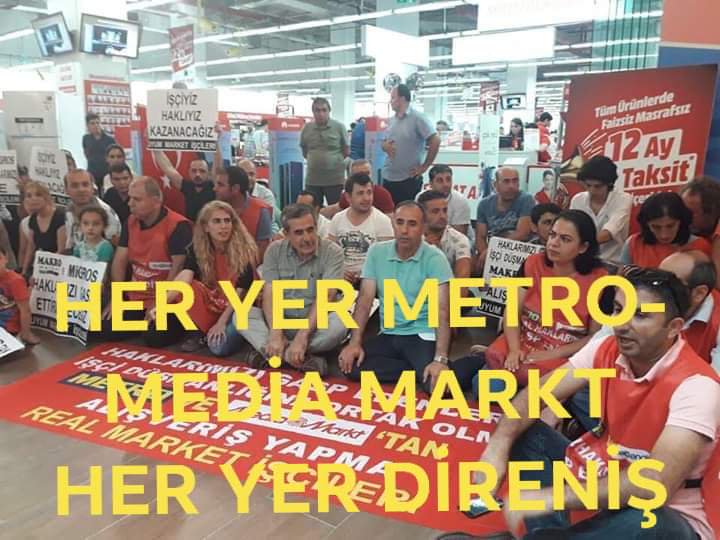 Her yer Metro her yer Media Markt diyorlar 18 aydır Nakliyat İş öncülüğünde direniyorlar. Hele öncülük eden Nakliyat-İş ise kazanırlar 
#İşçiDüşmanıBOYKOTMetroMarket