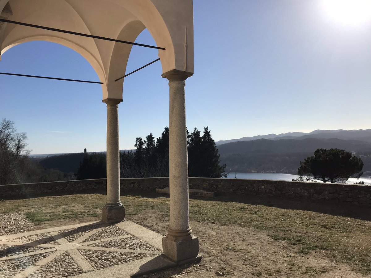 LakeOrta's tweet photo. The newly restored facade of SantAntonio at #Vacciago with its stunning terrace overlooking #LakeOrta https://t.co/P6bMULbcoO