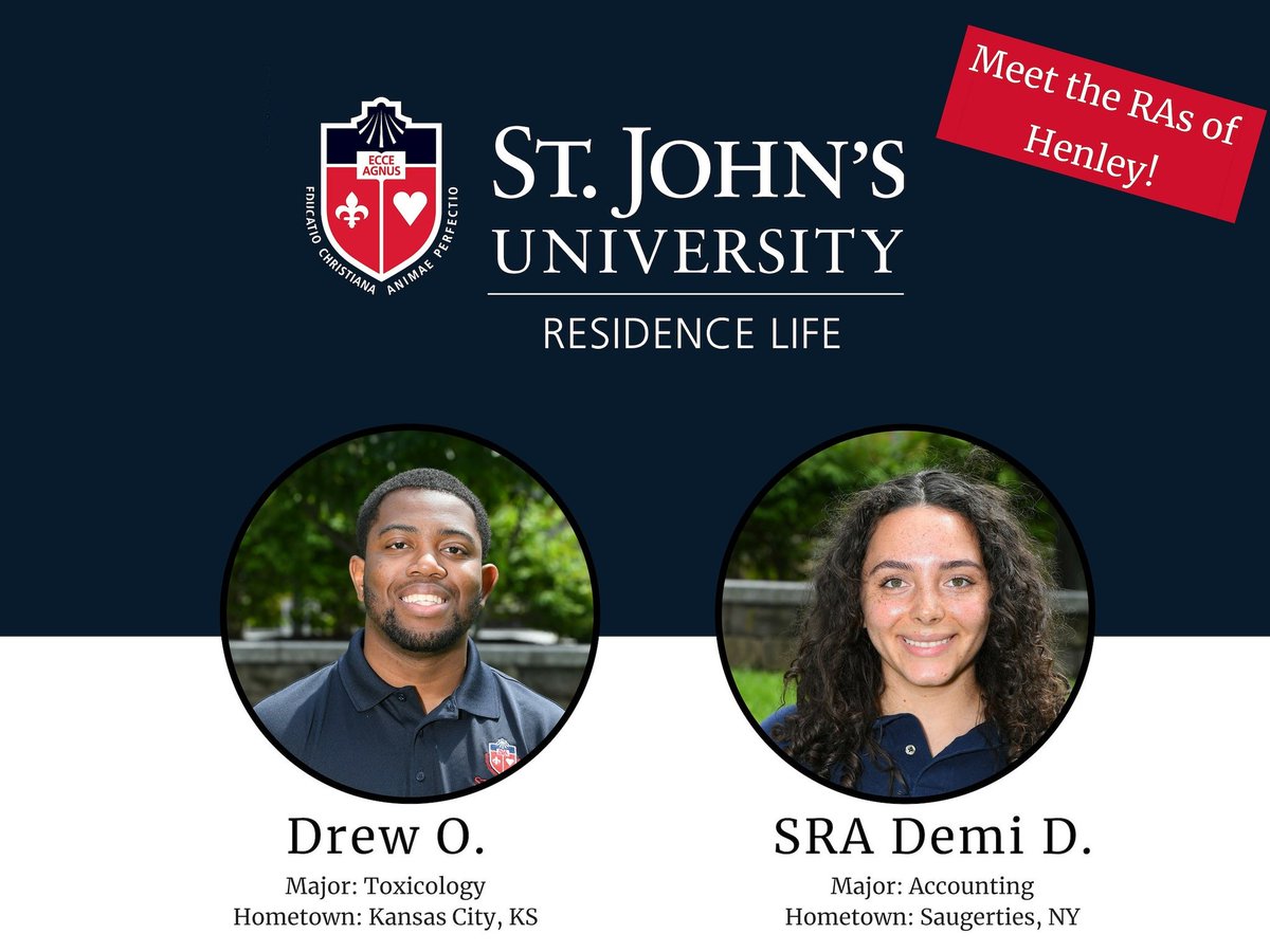 StJohnsResLife's tweet photo. Here's a great way to start off the weekend, two of our great RAs from the off campus staff! https://t.co/usOaIh6bx1