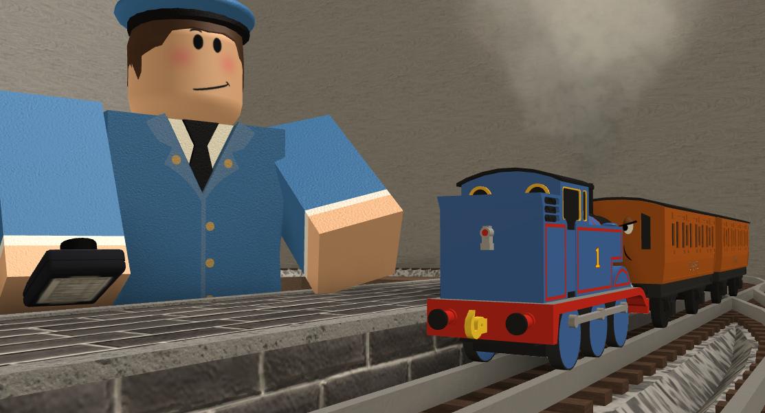 Brighter On Twitter After Redtrainrblx And Spacek531 Released Their Ro Scale Track And Models I Took It Upon Myself To Make The First Thomas Model Along With Annie And Clarabel Robloxdev Roblox Thomasthetankengine