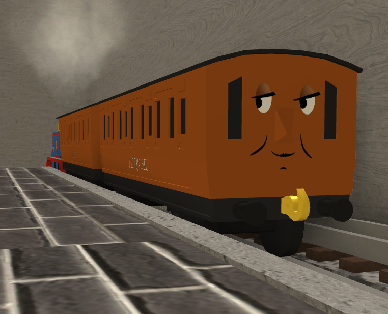 Anstis No Twitter After Redtrainrblx And Spacek531 Released Their Ro Scale Track And Models I Took It Upon Myself To Make The First Thomas Model Along With Annie And Clarabel Robloxdev Roblox Thomasthetankengine - roblox ro scale thomas and friends