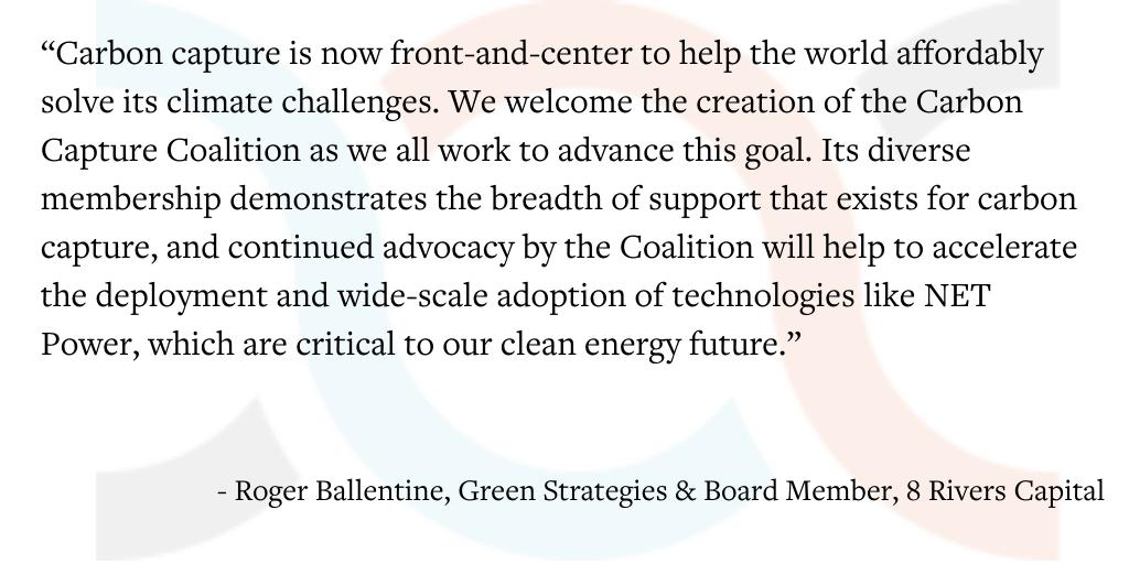 And as we launched the Carbon Capture Coalition at the <a href="/AFLCIO/">AFL-CIO ✊</a> building in Washington, D.C. one year ago, Roger Ballentine of <a href="/greenstrategydc/">Green Strategies</a> and <a href="/8riverscapital/">8 Rivers</a> concluded: “#Carboncapture is now front-and-center to help the world affordably solve its #climate challenges."