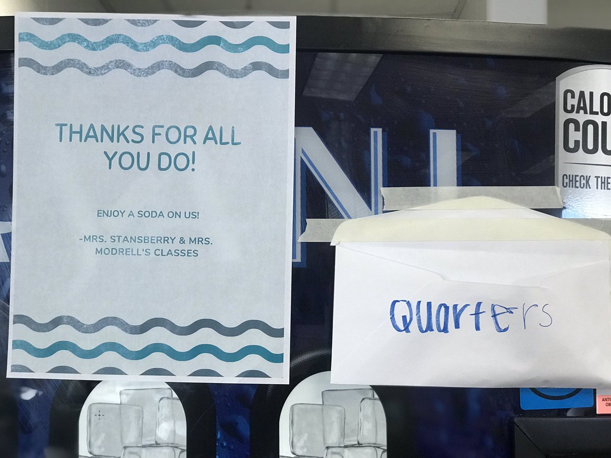 Our #FeelGoodFriday activity today! <a href="/MWHSWildcats/">Millard West HS</a> staff -enjoy a soda on us :) *while supplies last* #bekind #kindnessisfree #Proud2bMPS <a href="/MillardPS/">Millard Public Schools</a>
