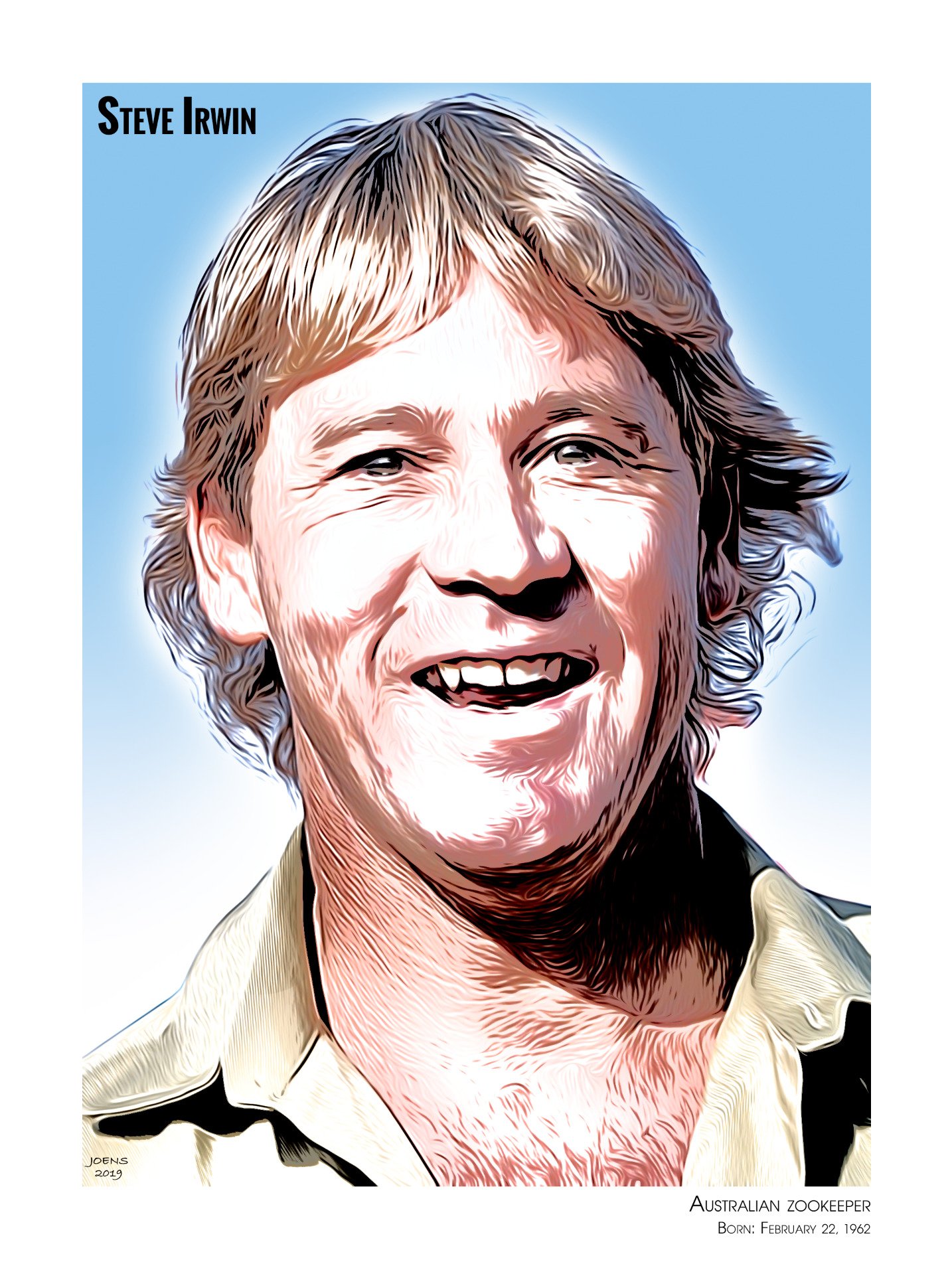 Happy Birthday in heaven, Steve Irwin!  Born Feb 22, 1962  