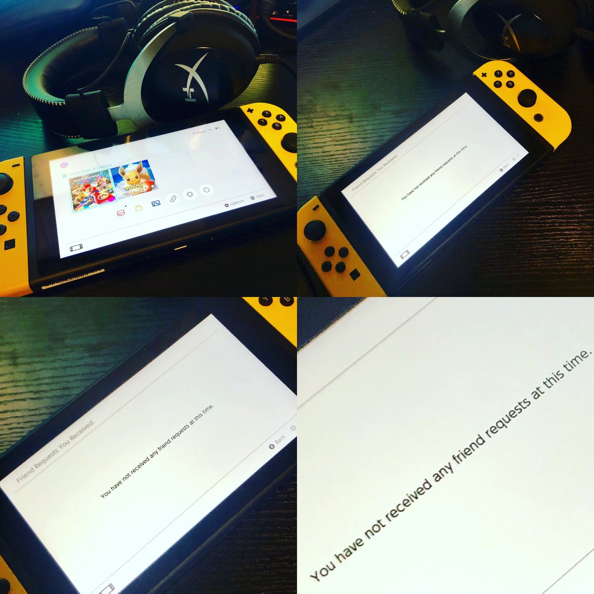noelledelray's tweet image. I can’t believe I got a switch 😭 thank you @PanzerPaw for the #nintendoswitch and the #hyperxcloud headphones 😭💕 

Now I just need friends 😳 MonkaS 😳