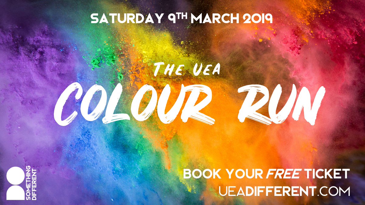 COLOUR RUN - we're extending the deadline to buy T shirts to Wednesday 27th March - grab yours now at ueadifferent.com!