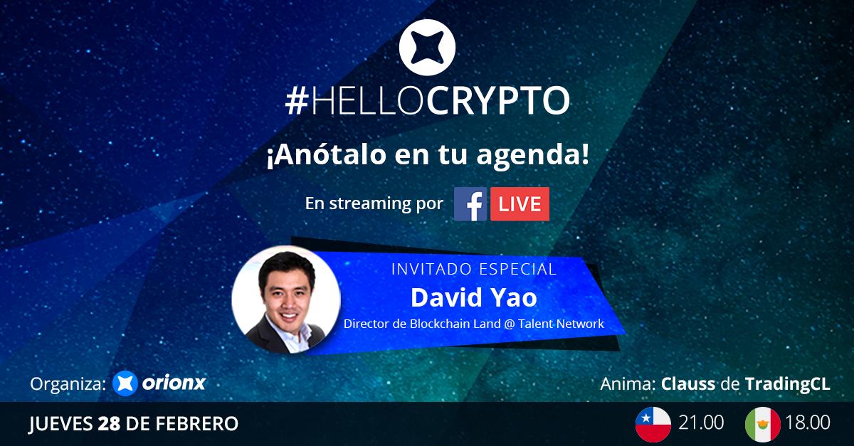 orionx's tweet photo. 🛰 Conéctate a #HelloCrypto y aprende sobre el ecosistema cripto latinoamericano.
Conversaremos con David Yao, Director de #Blockchain Land del evento Talent Network de #México.
🔗Súmate al evento: https://t.co/z8MvGBdJfx
Próximo Jueves 28/02 🇨🇱 21:00hrs. | 🇲🇽18:00hrs. https://t.co/et7TzokGWl