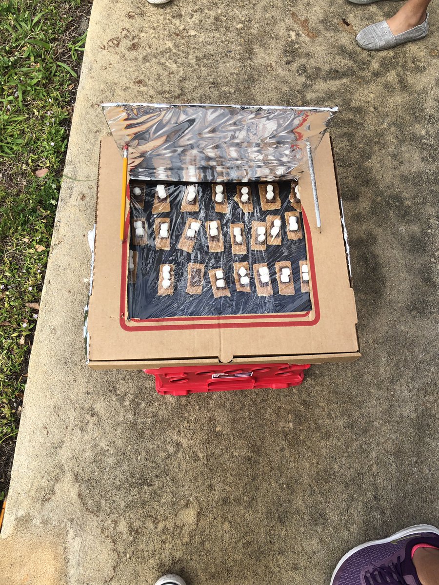 Solar oven s’mores are the best! #thermalenergyrocks #sciencefun <a href="/SouthOliveTiger/">South Olive ES</a>