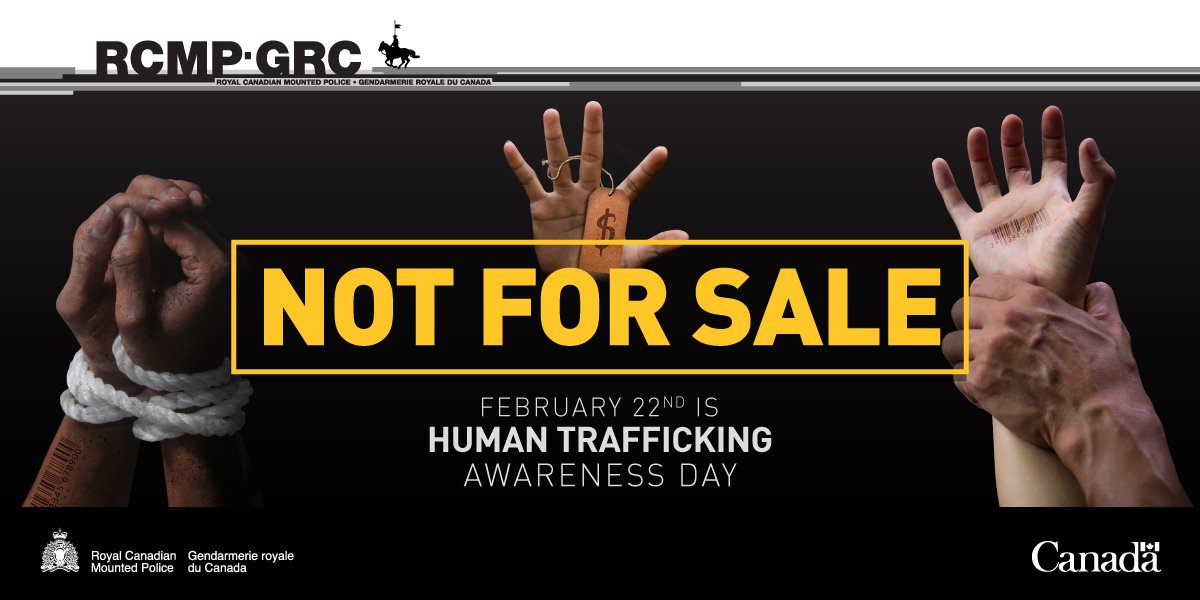 #HumanTrafficking involves recruiting, moving and/or controlling people to exploit them. Be aware of the signs and know when to contact your local police. rcmp-grc.ca/ZeiYu #knowhumantrafficking #endhumantrafficking #notforsale