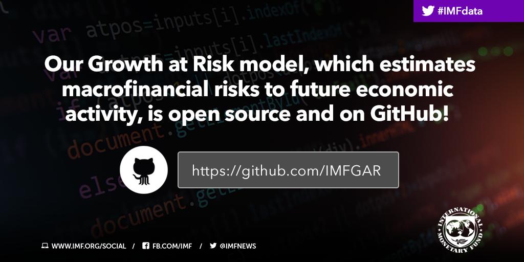 IMFNews's tweet image. Great news for economists, civic hackers, researchers and data lovers! Today, we published our first @GitHub repository to share our Growth at Risk model&apos;s code and foster international cooperation. ow.ly/cV6F30nLWO5 #IMFdata #OpenSource