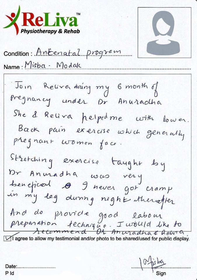 ReLiva_Physio's tweet photo. Here are few words from Ms. Misba Modak, who attended the #PrenatalProgram by Reliva.

#ReLiva #PhysiotherapySpecialist #Pregnancy #PregnancyExercises #Healthcare https://t.co/wO9L5NLIwi