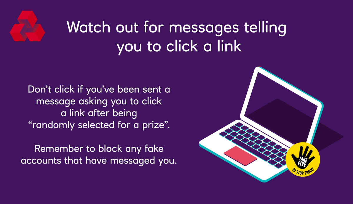 Unsuspecting people are unknowingly giving their personal information to fraudsters posing as famous YouTubers.

#TakeFive think before you click and don’t forget to tell friends and family about how to spot these scams.