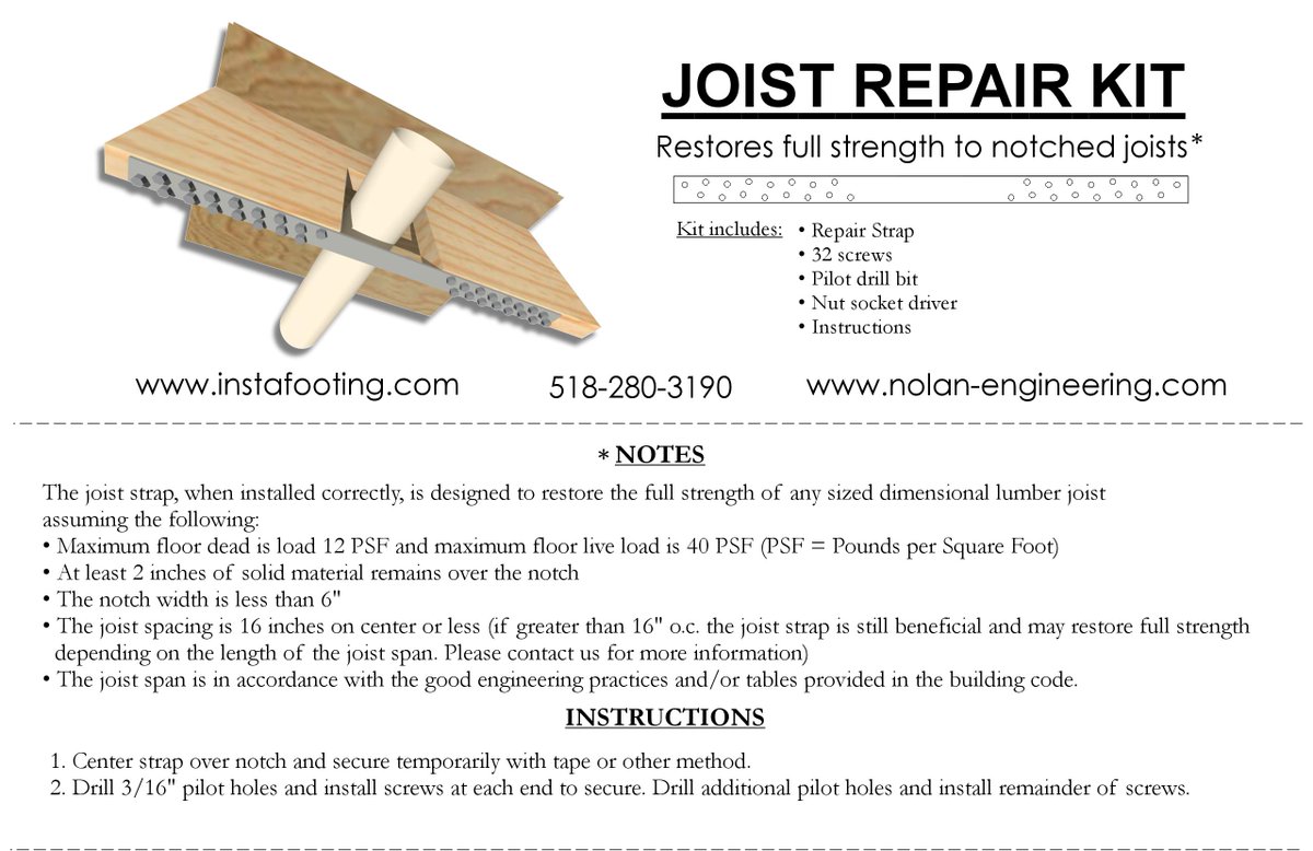 NolanEngineer's tweet image. Quite a few shipments of the new Joist Repair Kit going out lately!
nolan-engineering.com/joist-strap/
#FridayFeeling gooooood!