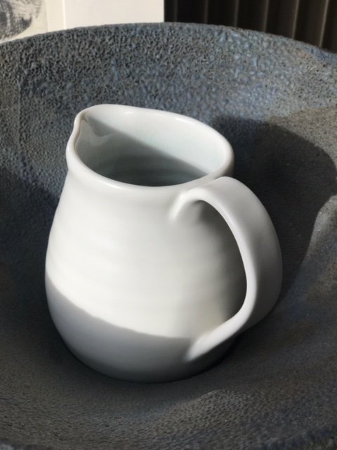 Wheel thrown jug #sunshine #wheelthrown #handmade #seekthesimplicity #tabletopmatters