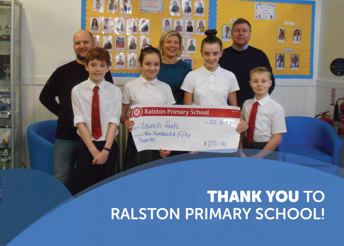 LaunchFoods's tweet image. The wonderful kids, teachers and staff at @Ralston001, Paisley donated £250 today. Amazing stuff guys! Taking care of each other is what it’s all about! Thank you so much😄